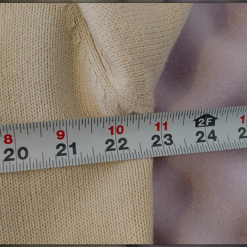 Great Northwest Men's Cream Long Sleeve Half Zip V-Neck Sweater Size XXL - Picture 8 of 9